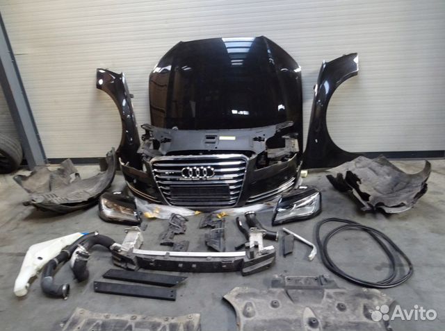 Audi A8 D4 ноускат Капот Крыло Бампер Фара Радиато