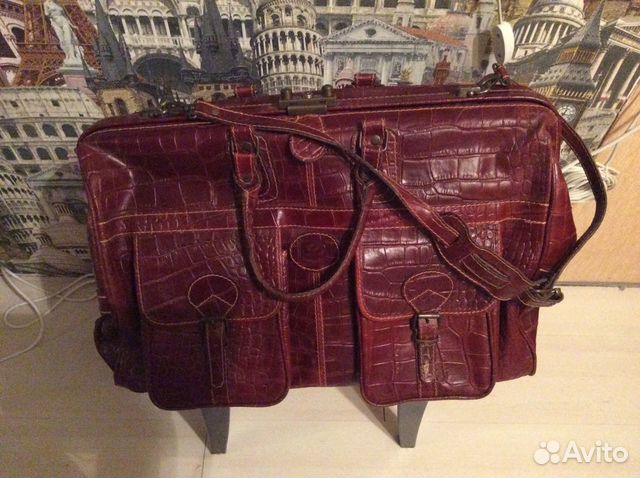 Сумка-Саквояж дорожный, натуральн.кожа, 53 х 35 см Сумка-Саквояж дорожный, натуральн.кожа, 53 х 35 см