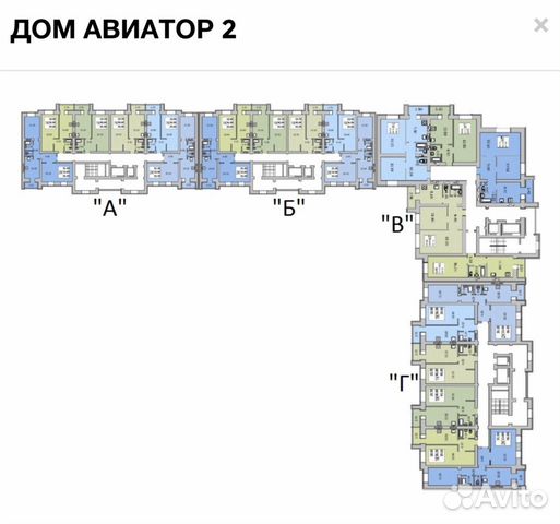 1-к квартира, 40 м², 6/16 эт.