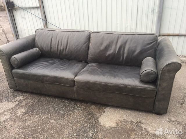 Кожаный диван Италия, лофт