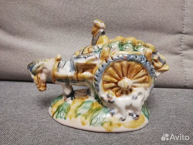 Статуэтка Арба керамика обливная - СССР Статуэтка Арба керамика обливная - СССР