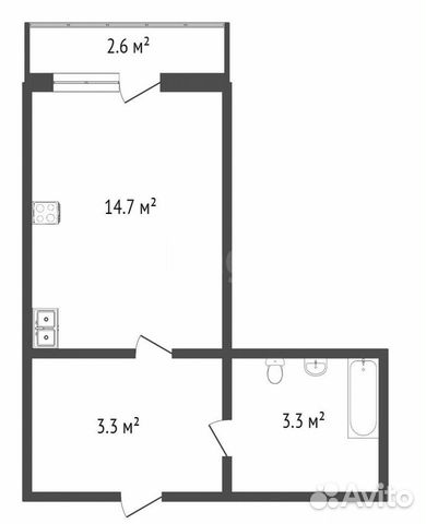 Студия, 22.2 м², 12/25 эт.
