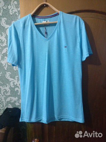 Майка Tommy Hilfiger XL голубая Майка Tommy Hilfiger XL голубая
