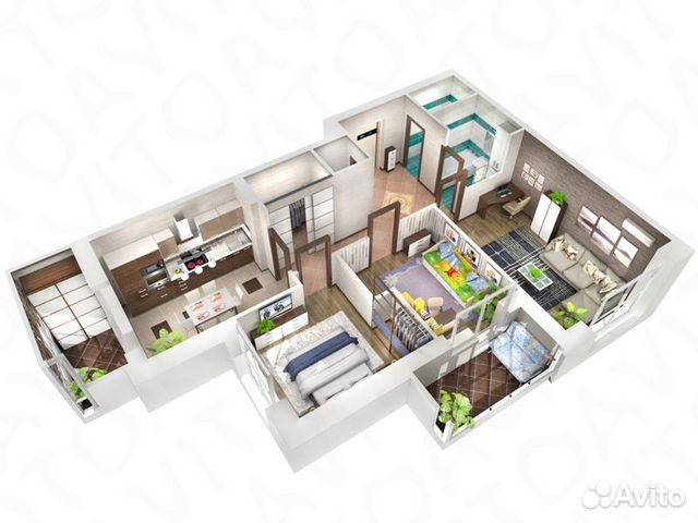 3-к квартира, 69.7 м², 2/16 эт.