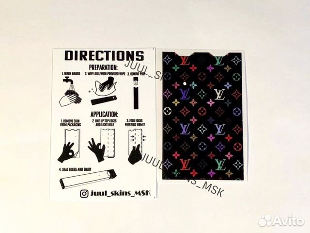 Louis Vuitton black juul skin(обложка на Джул лв)