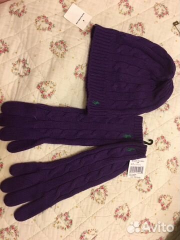 Шапка перчатки новые Ralph Lauren