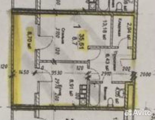 1-к квартира, 36 м², 7/8 эт. 1-к квартира, 36 м², 7/8 эт.