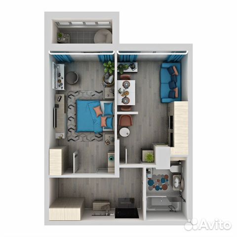 1-к квартира, 40.4 м², 6/24 эт. 1-к квартира, 40.4 м², 6/24 эт.