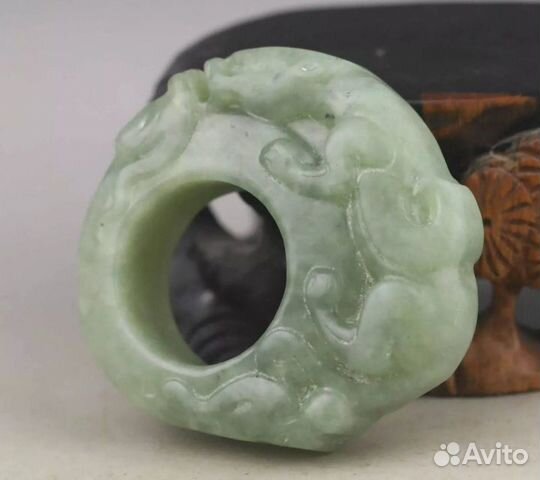 Аксессуар, кулон, кольцо из камня нефрит