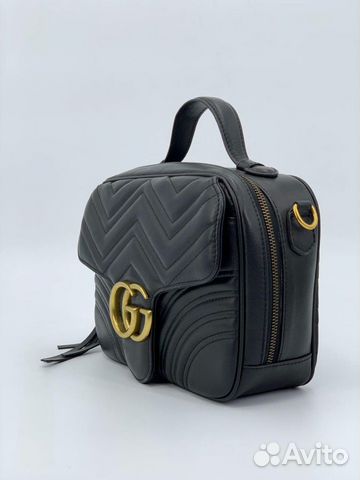 Новая женская сумка мессенджер кожа Gucci черная Новая женская сумка мессенджер кожа Gucci черная
