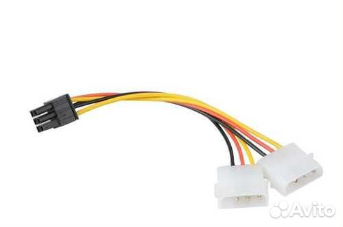 Переходник питания видеокарт 2x Molex - 6pin 15сm