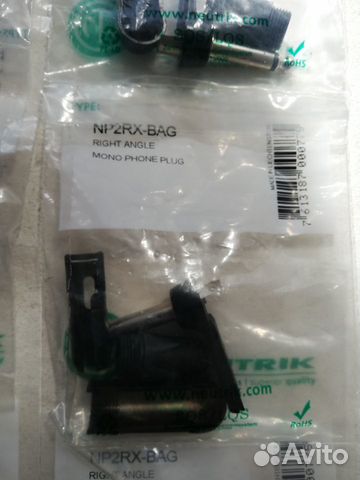 Neutrik Jack NP2RX-BAG (новые, угловые 6 шт.) Neutrik Jack NP2RX-BAG (новые, угловые 6 шт.)