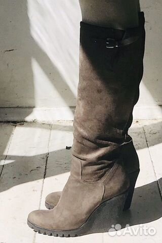 Сапоги замшевые на гейше Сапоги замшевые на гейше