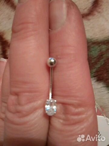 Пирсинг с фианитом 925 пробы