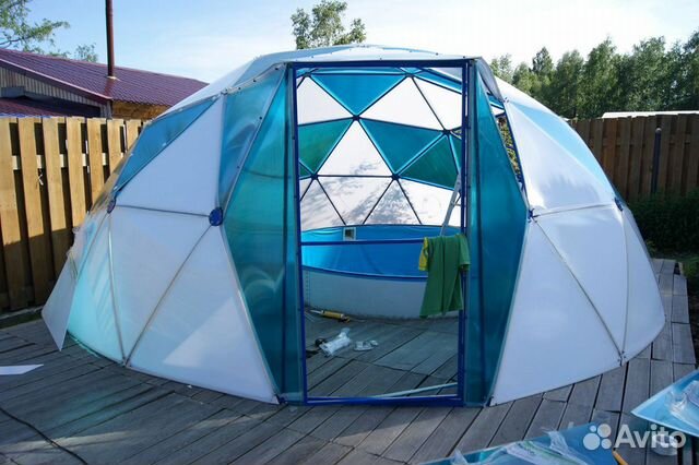 Геокупол для бассейна. Закрыть кафе, теплицу. пави