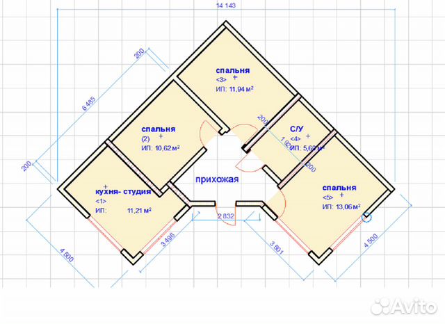 Дом 70 м² на участке 4 сот. Дом 70 м² на участке 4 сот.