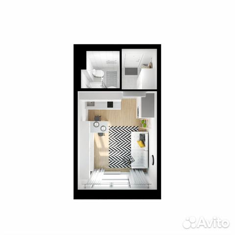 Студия, 19.8 м², 21/25 эт. Студия, 19.8 м², 21/25 эт.