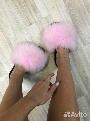 Меховые шлепанцы Меховые шлепанцы