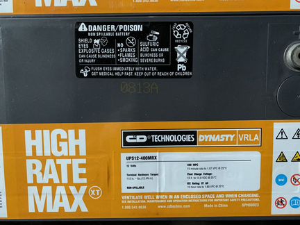 Аккумулятор бу CD technologies HRM 400 mrx 109 Ah