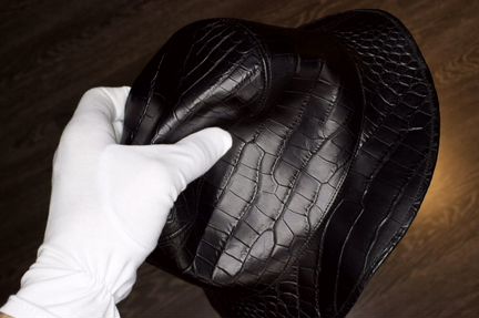 Панамка/шляпа из кожи крокодила