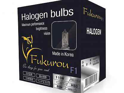 Галогенная лампа fukurou F1 HB3 12V 65W (115W) 2шт
