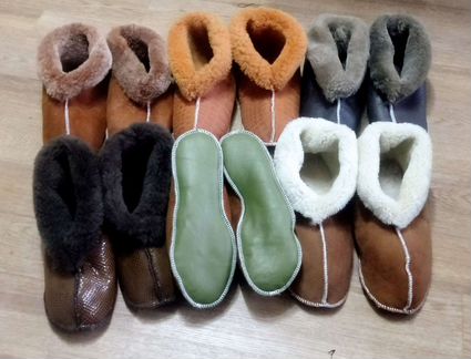 Чуни из натурального меха