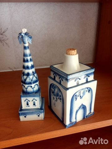 Русские сувениры / Штоф /графин, Гжель, фарфор