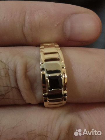 Золотое мужское кольцо с сапфиром 585 вес 5,23
