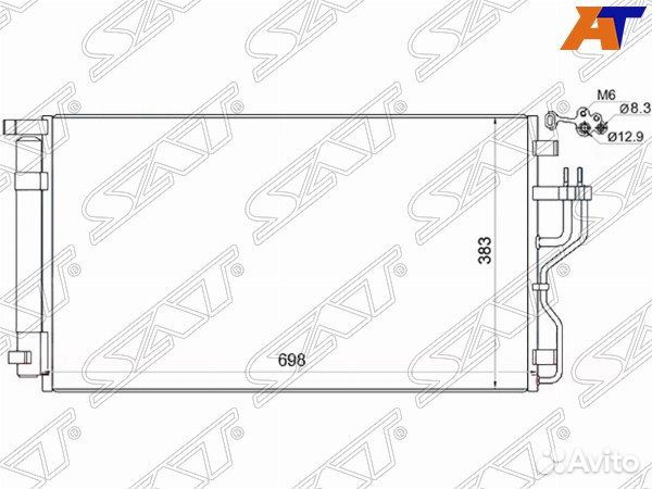 Радиатор кондиционера hyundai IX35, hyundai IX35 1