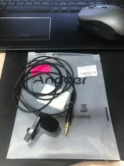 Микрофон петличный Andoer черный