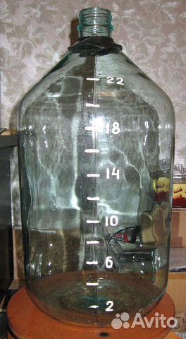 Баллоны стеклянные 20 л с градацией литража