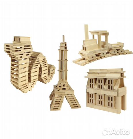 Конструктор деревянный BrusOк 710 шт. treego