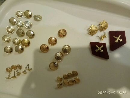 Пуговицы СССР, военная атрибутика