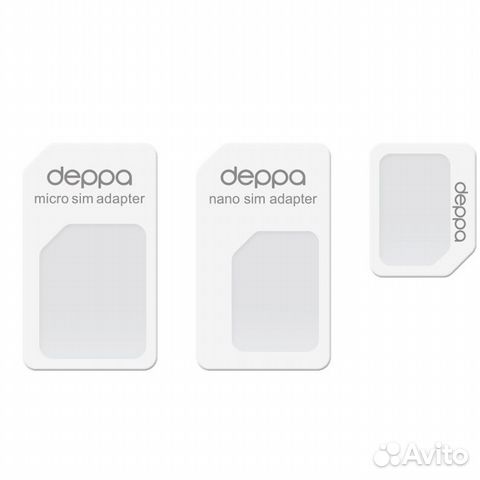 Переходник для SIM-карт, 3в1, цвет белый, #70435