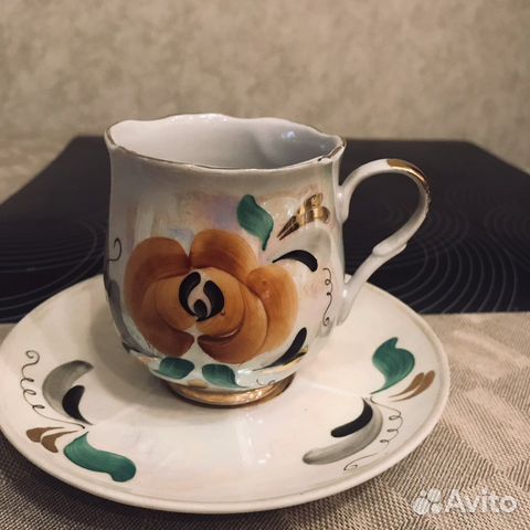 Кофейный, фарфоровый сервиз СССР