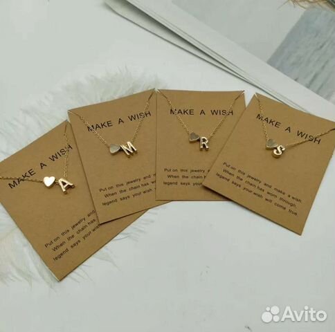 Ожерелье цепочка женская с буквами