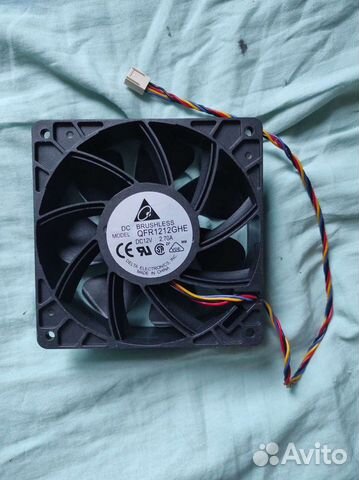Вентилятор 14;12;4 см, для Antminer L3+,S9,S15,S17