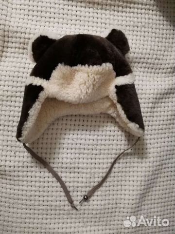 Зимняя шапка для мальчика 1-2 года натуральный мех