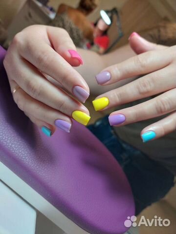 Маникюр гель-лак с выравниванием