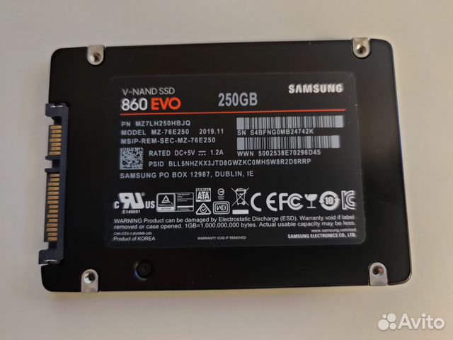 Samsung 860 EVO 250Gb 2.5