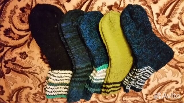 Вязаные шерстяные носочки. ручная работа вяжу сама