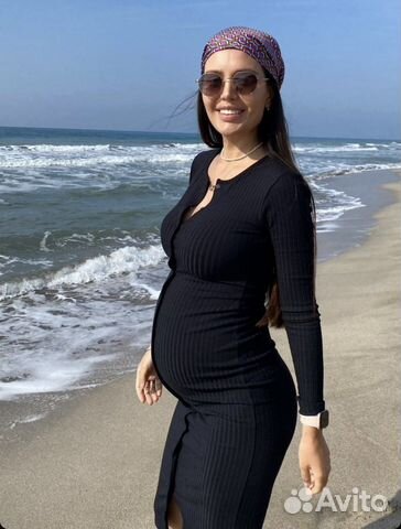 Платье zara в рубчик для беременных