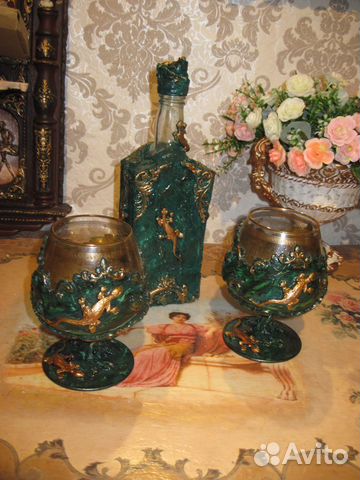 Набор для коньяка. Коньячные бокалы, графин