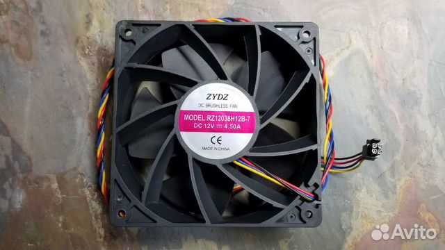 Куллер для asic-майнеров Avalon RZ12038H12B-7 4.5A
