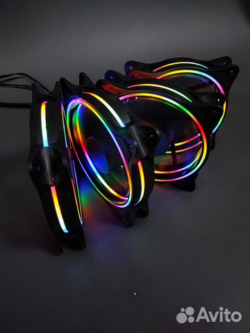 Опт от 10шт RGB LED Кулер R3 RGB3 для корпуса