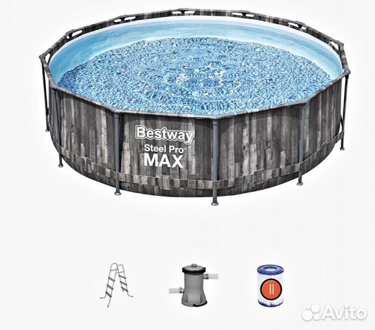 Бассейн Bestway Steel Pro Max, 366х100 см + фильтр