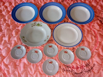 Тарелки антикварные, блюдца (розетки) СССР