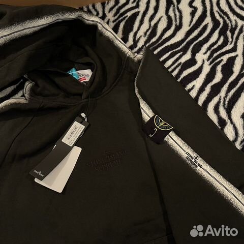 Новое худи Supreme X stone island Stripe Hooded