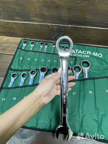 Набор ключей накидной-гаечный 18\ 8.8-32mm