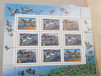 Почтовые марки охота утки СССР